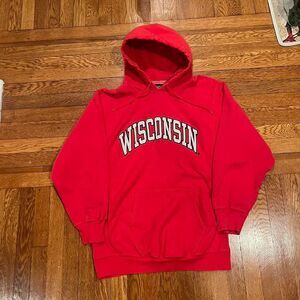 Wisconsin badgers lightly distressed hoodie